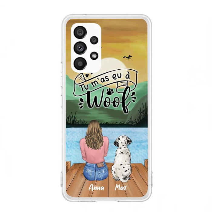 Custom Personalized Dog Mom Phone Case - Gifts For Dog Lover/ Mother's Day With Upto 5 Dogs - Tu m'á eu à Woof