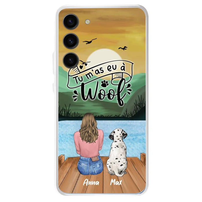 Custom Personalized Dog Mom Phone Case - Gifts For Dog Lover/ Mother's Day With Upto 5 Dogs - Tu m'á eu à Woof