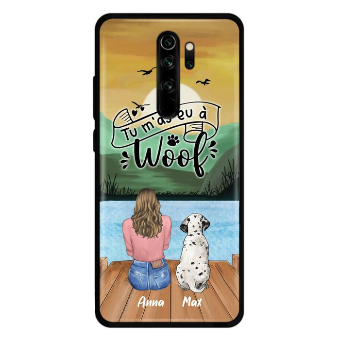 Custom Personalized Dog Mom Phone Case - Gifts For Dog Lover/ Mother's Day With Upto 5 Dogs - Tu M'á Eu À Woof - Case For Xiaomi/ Oppo/ Huawei