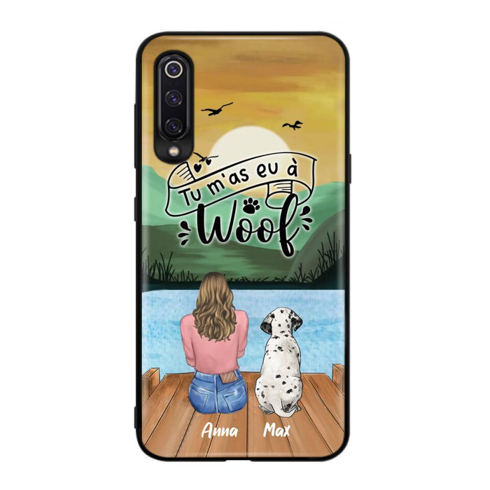 Custom Personalized Dog Mom Phone Case - Gifts For Dog Lover/ Mother's Day With Upto 5 Dogs - Tu M'á Eu À Woof - Case For Xiaomi/ Oppo/ Huawei