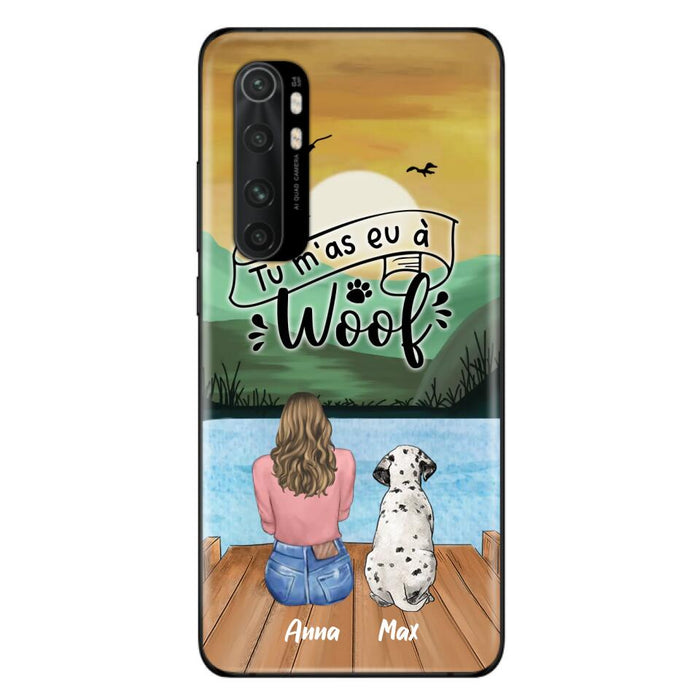 Custom Personalized Dog Mom Phone Case - Gifts For Dog Lover/ Mother's Day With Upto 5 Dogs - Tu M'á Eu À Woof - Case For Xiaomi/ Oppo/ Huawei