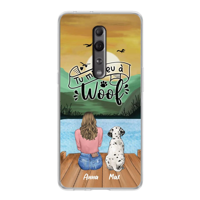 Custom Personalized Dog Mom Phone Case - Gifts For Dog Lover/ Mother's Day With Upto 5 Dogs - Tu M'á Eu À Woof - Case For Xiaomi/ Oppo/ Huawei