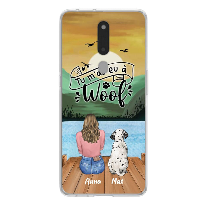 Custom Personalized Dog Mom Phone Case - Gifts For Dog Lover/ Mother's Day With Upto 5 Dogs - Tu M'á Eu À Woof - Case For Xiaomi/ Oppo/ Huawei