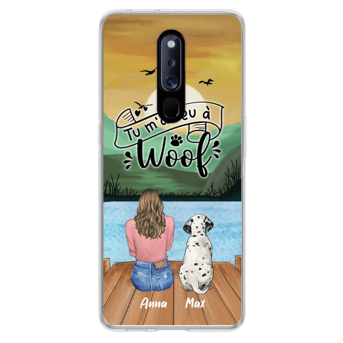 Custom Personalized Dog Mom Phone Case - Gifts For Dog Lover/ Mother's Day With Upto 5 Dogs - Tu M'á Eu À Woof - Case For Xiaomi/ Oppo/ Huawei