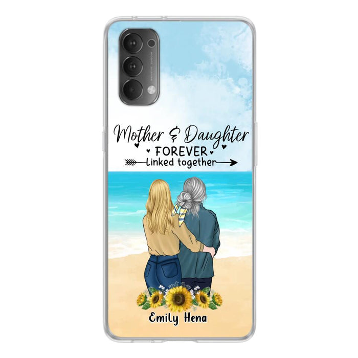 Custom Personalized Mom & Daughter Phone Case - Mother's Day Gift Idea From Daughter - Mother & Daughter Forever Linked Together - Cases For Oppo/Xiaomi/Huawei