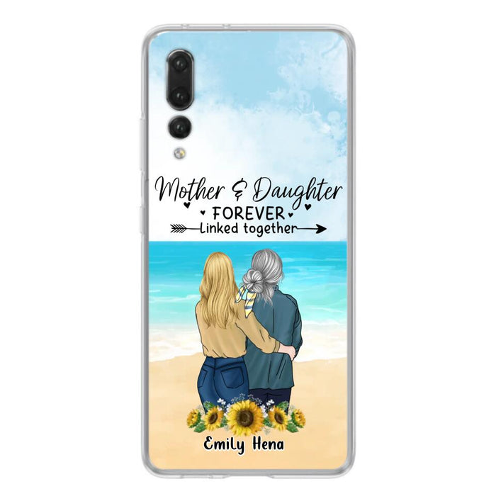 Custom Personalized Mom & Daughter Phone Case - Mother's Day Gift Idea From Daughter - Mother & Daughter Forever Linked Together - Cases For Oppo/Xiaomi/Huawei