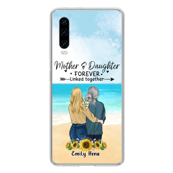 Custom Personalized Mom & Daughter Phone Case - Mother's Day Gift Idea From Daughter - Mother & Daughter Forever Linked Together - Cases For Oppo/Xiaomi/Huawei