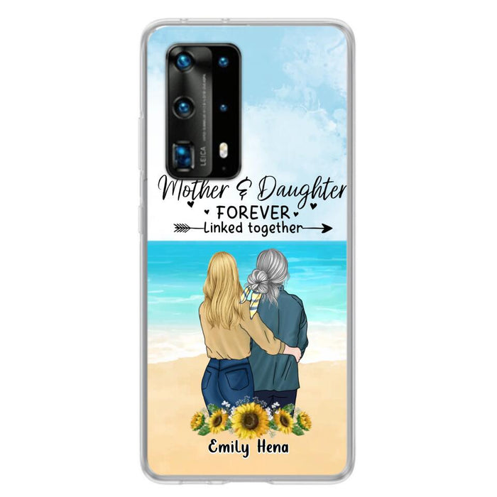 Custom Personalized Mom & Daughter Phone Case - Mother's Day Gift Idea From Daughter - Mother & Daughter Forever Linked Together - Cases For Oppo/Xiaomi/Huawei