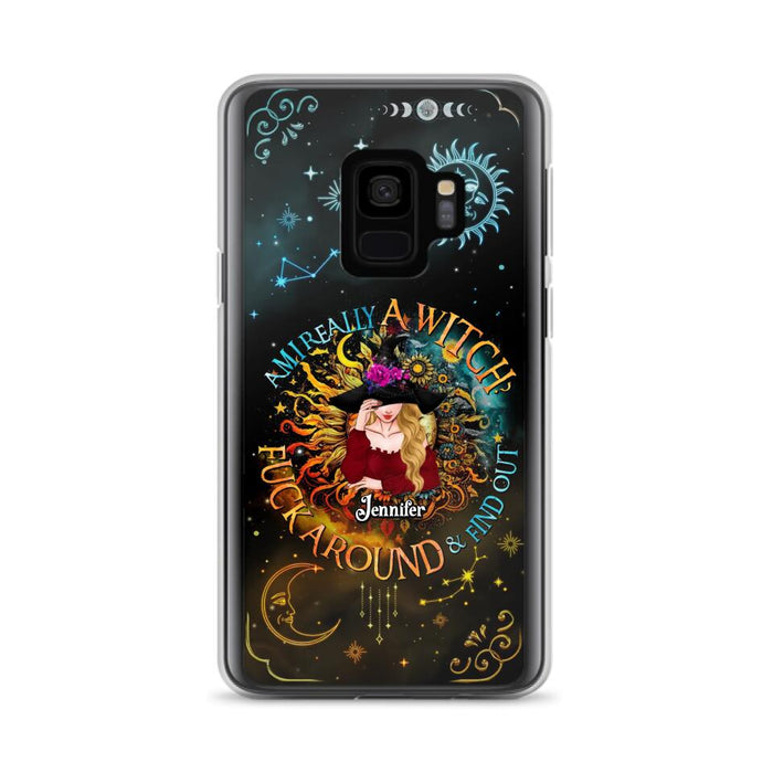 Custom Personalized Witch Phone Case - Gift Idea For Halloween/Witch Lovers - Am I Really A Witch Fuck Around & Find Out - Case For iPhone &  Samsung