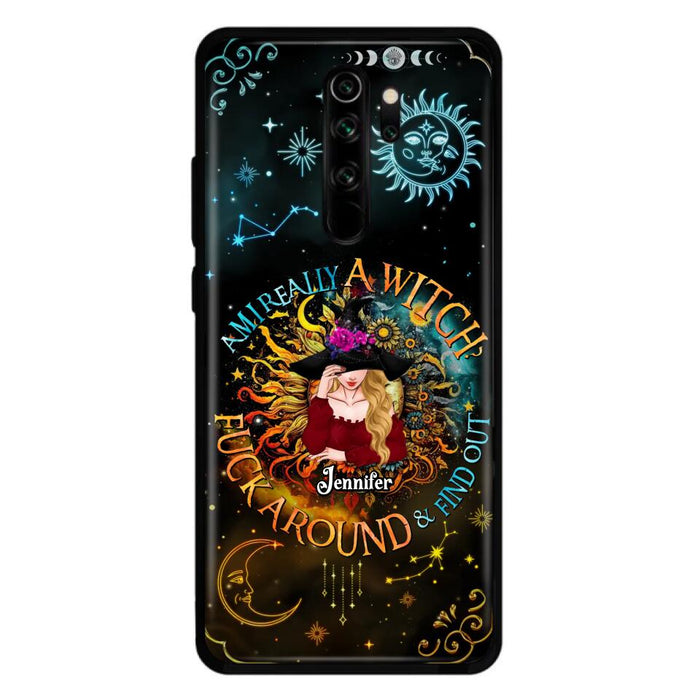 Custom Personalized Witch Phone Case - Gift Idea For Halloween/Witch Lovers - Am I Really A Witch Fuck Around & Find Out - Case For Oppo/Xiaomi/Huawei