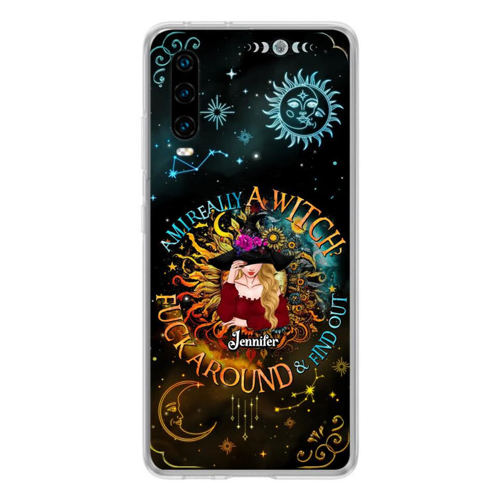 Custom Personalized Witch Phone Case - Gift Idea For Halloween/Witch Lovers - Am I Really A Witch Fuck Around & Find Out - Case For Oppo/Xiaomi/Huawei