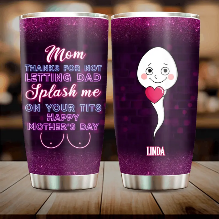 Custom Personalized Sperms Tumbler - Best Gift Idea For Mom - Upto 6 Sperms