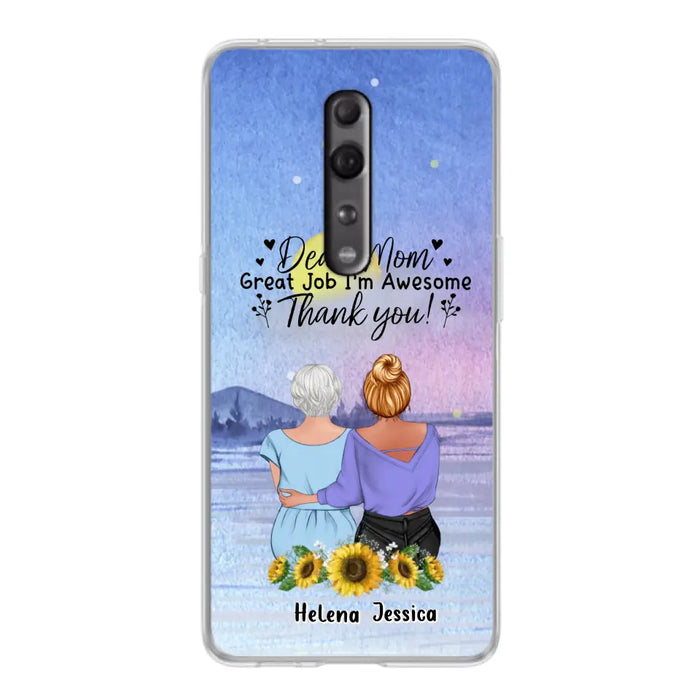 Custom Personalized Mom & Daughter Phone Case - Mother's Day Gift Idea From Daughter - Dear Mom Great Job I'm Awesome - Cases For Oppo/Xiaomi/Huawei