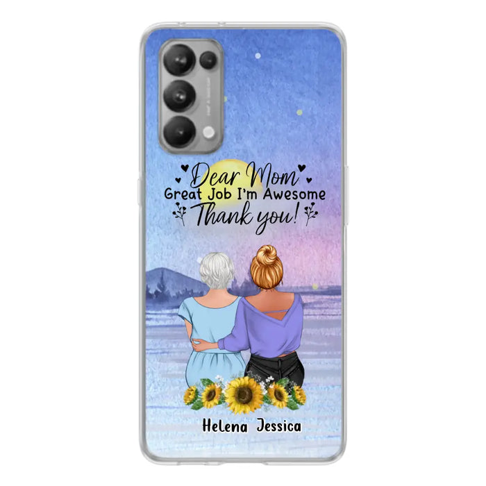 Custom Personalized Mom & Daughter Phone Case - Mother's Day Gift Idea From Daughter - Dear Mom Great Job I'm Awesome - Cases For Oppo/Xiaomi/Huawei