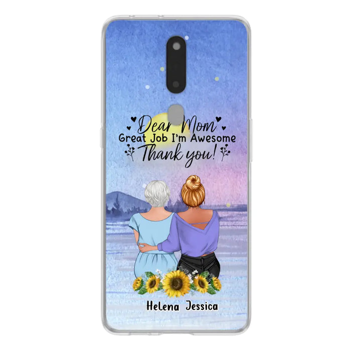 Custom Personalized Mom & Daughter Phone Case - Mother's Day Gift Idea From Daughter - Dear Mom Great Job I'm Awesome - Cases For Oppo/Xiaomi/Huawei