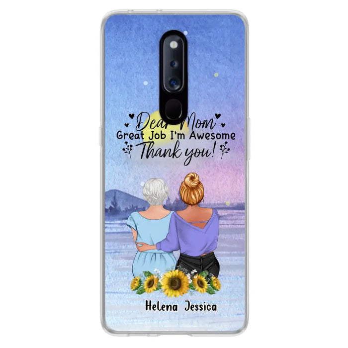 Custom Personalized Mom & Daughter Phone Case - Mother's Day Gift Idea From Daughter - Dear Mom Great Job I'm Awesome - Cases For Oppo/Xiaomi/Huawei