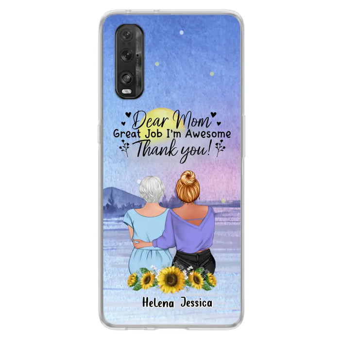 Custom Personalized Mom & Daughter Phone Case - Mother's Day Gift Idea From Daughter - Dear Mom Great Job I'm Awesome - Cases For Oppo/Xiaomi/Huawei