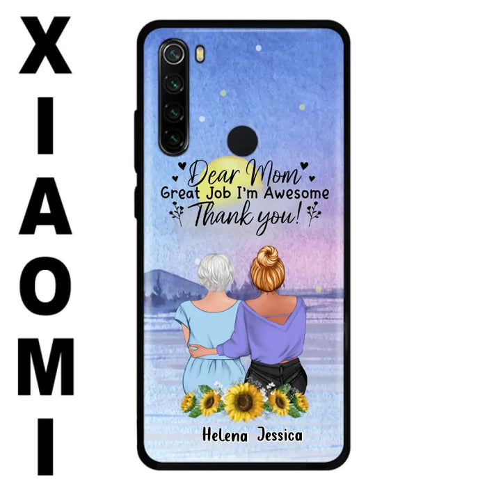 Custom Personalized Mom & Daughter Phone Case - Mother's Day Gift Idea From Daughter - Dear Mom Great Job I'm Awesome - Cases For Oppo/Xiaomi/Huawei