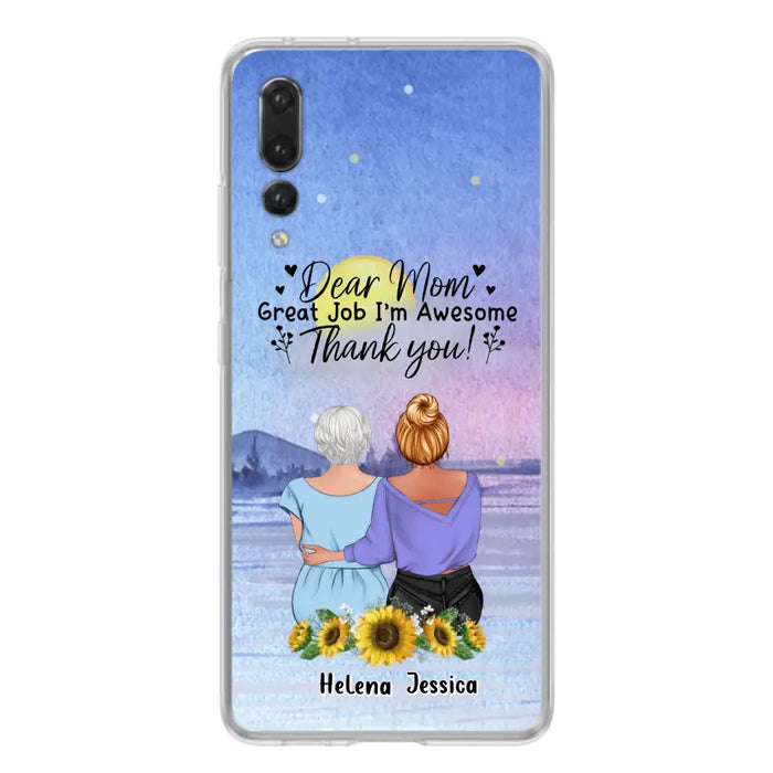 Custom Personalized Mom & Daughter Phone Case - Mother's Day Gift Idea From Daughter - Dear Mom Great Job I'm Awesome - Cases For Oppo/Xiaomi/Huawei