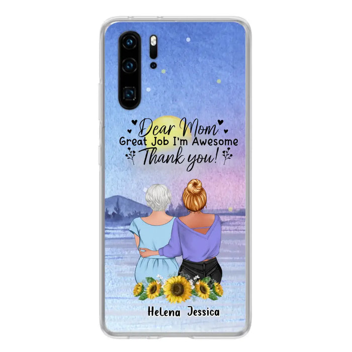 Custom Personalized Mom & Daughter Phone Case - Mother's Day Gift Idea From Daughter - Dear Mom Great Job I'm Awesome - Cases For Oppo/Xiaomi/Huawei