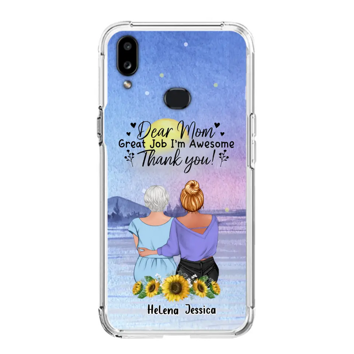 Custom Personalized Mom & Daughter Phone Case - Mother's Day Gift Idea From Daughter - Dear Mom Great Job I'm Awesome - Cases For iPhone/Samsung