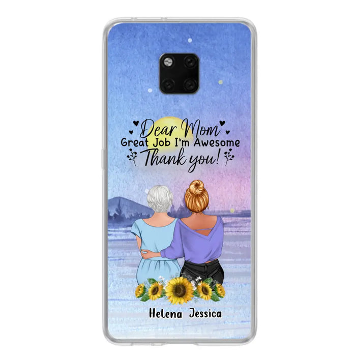 Custom Personalized Mom & Daughter Phone Case - Mother's Day Gift Idea From Daughter - Dear Mom Great Job I'm Awesome - Cases For Oppo/Xiaomi/Huawei