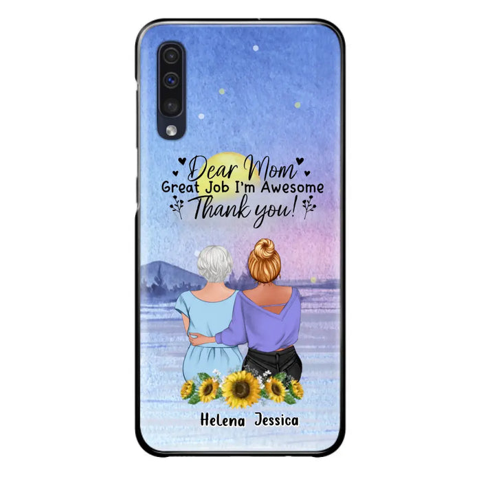 Custom Personalized Mom & Daughter Phone Case - Mother's Day Gift Idea From Daughter - Dear Mom Great Job I'm Awesome - Cases For iPhone/Samsung