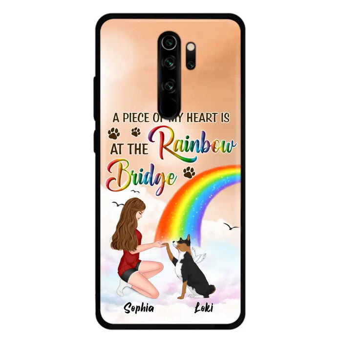 Custom Personalized Dog Mom Phone Case - Memorial Gift Idea for Dog Owners/Mother's Day - A Piece Of My Heart Is At The Rainbow Bridge - Case for Xiaomi/Huawei/Oppo