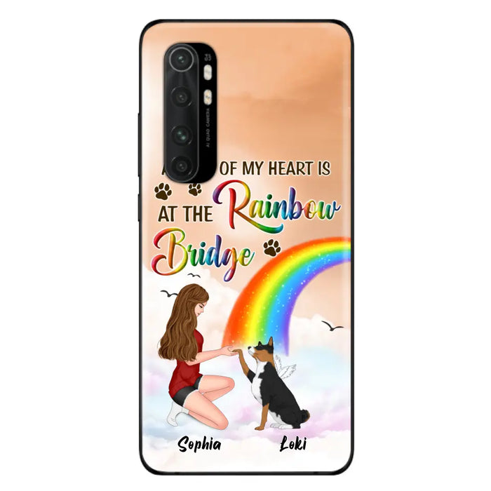 Custom Personalized Dog Mom Phone Case - Memorial Gift Idea for Dog Owners/Mother's Day - A Piece Of My Heart Is At The Rainbow Bridge - Case for Xiaomi/Huawei/Oppo