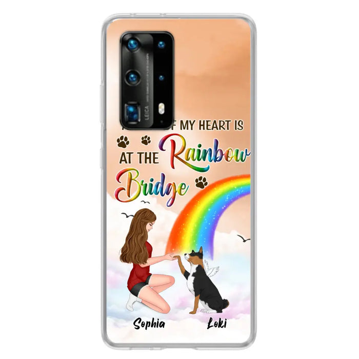 Custom Personalized Dog Mom Phone Case - Memorial Gift Idea for Dog Owners/Mother's Day - A Piece Of My Heart Is At The Rainbow Bridge - Case for Xiaomi/Huawei/Oppo