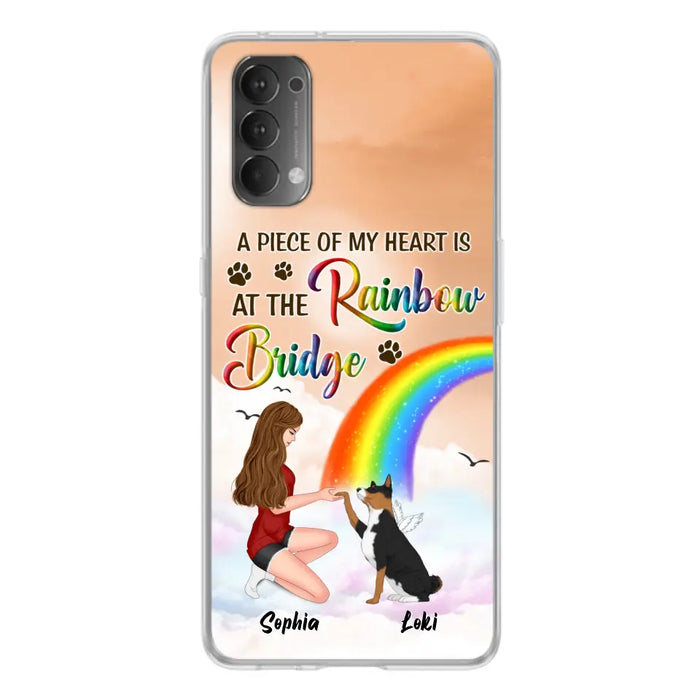 Custom Personalized Dog Mom Phone Case - Memorial Gift Idea for Dog Owners/Mother's Day - A Piece Of My Heart Is At The Rainbow Bridge - Case for Xiaomi/Huawei/Oppo