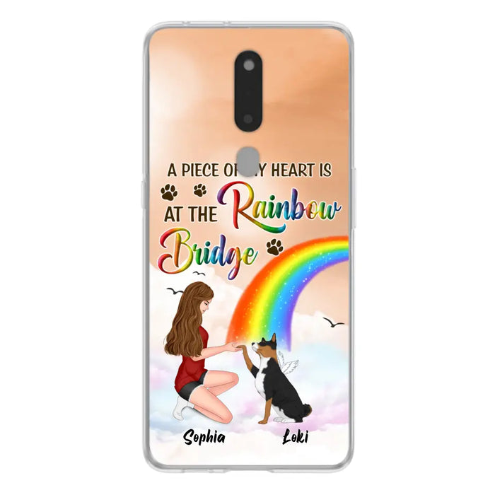 Custom Personalized Dog Mom Phone Case - Memorial Gift Idea for Dog Owners/Mother's Day - A Piece Of My Heart Is At The Rainbow Bridge - Case for Xiaomi/Huawei/Oppo