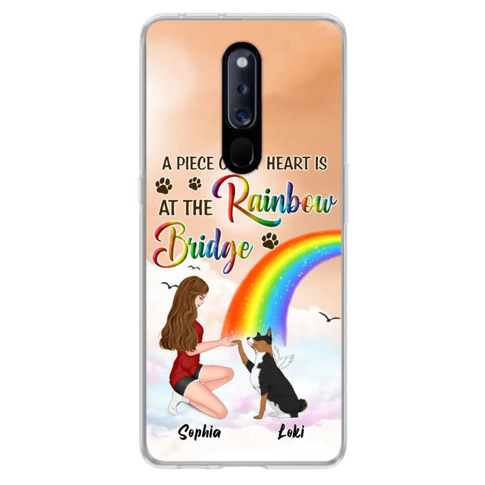 Custom Personalized Dog Mom Phone Case - Memorial Gift Idea for Dog Owners/Mother's Day - A Piece Of My Heart Is At The Rainbow Bridge - Case for Xiaomi/Huawei/Oppo