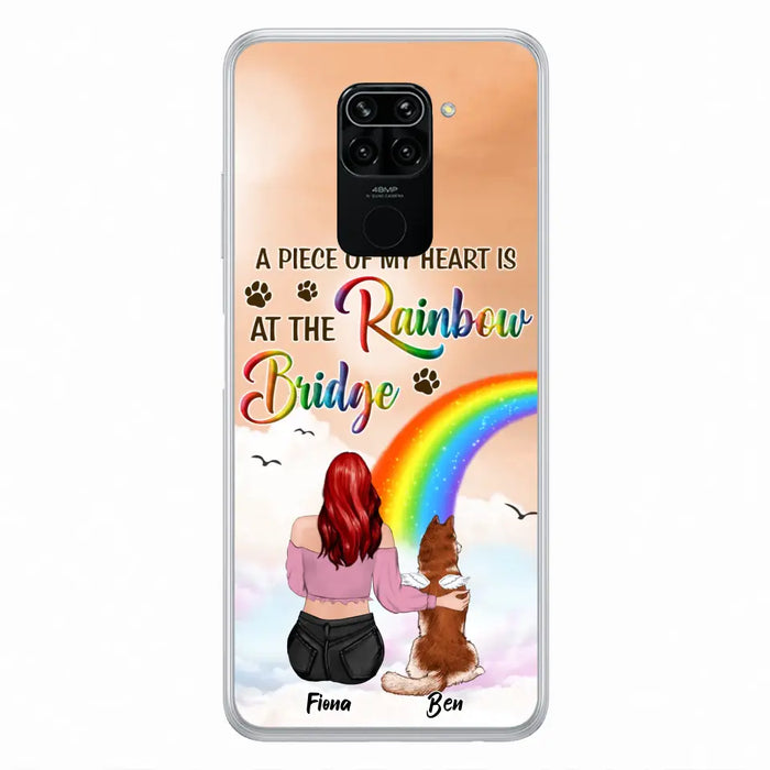 Custom Personalized Memorial Phone Case - Memorial Gift Idea for Dog/Cat Owners/Mother's Day - A Piece Of My Heart Is At The Rainbow Bridge - Case for Xiaomi/Huawei/Oppo