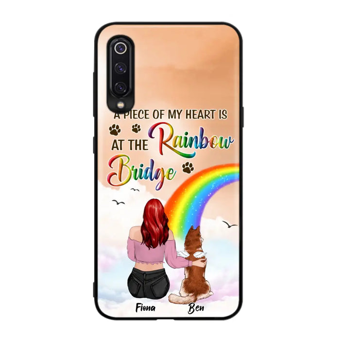 Custom Personalized Memorial Phone Case - Memorial Gift Idea for Dog/Cat Owners/Mother's Day - A Piece Of My Heart Is At The Rainbow Bridge - Case for Xiaomi/Huawei/Oppo