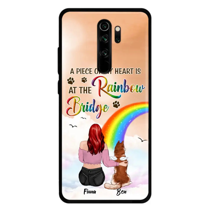 Custom Personalized Memorial Phone Case - Memorial Gift Idea for Dog/Cat Owners/Mother's Day - A Piece Of My Heart Is At The Rainbow Bridge - Case for Xiaomi/Huawei/Oppo