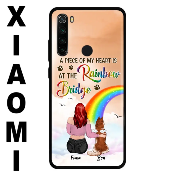 Custom Personalized Memorial Phone Case - Memorial Gift Idea for Dog/Cat Owners/Mother's Day - A Piece Of My Heart Is At The Rainbow Bridge - Case for Xiaomi/Huawei/Oppo