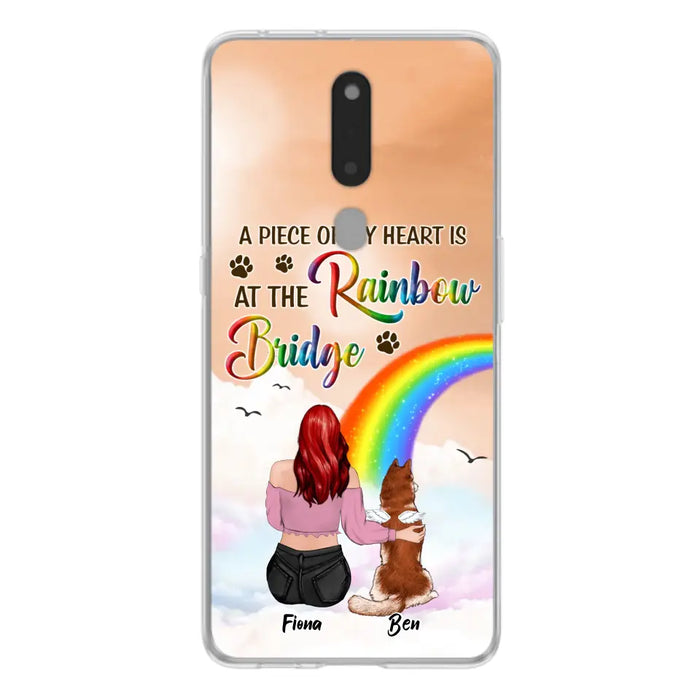 Custom Personalized Memorial Phone Case - Memorial Gift Idea for Dog/Cat Owners/Mother's Day - A Piece Of My Heart Is At The Rainbow Bridge - Case for Xiaomi/Huawei/Oppo