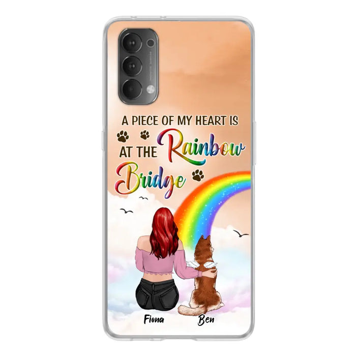 Custom Personalized Memorial Phone Case - Memorial Gift Idea for Dog/Cat Owners/Mother's Day - A Piece Of My Heart Is At The Rainbow Bridge - Case for Xiaomi/Huawei/Oppo