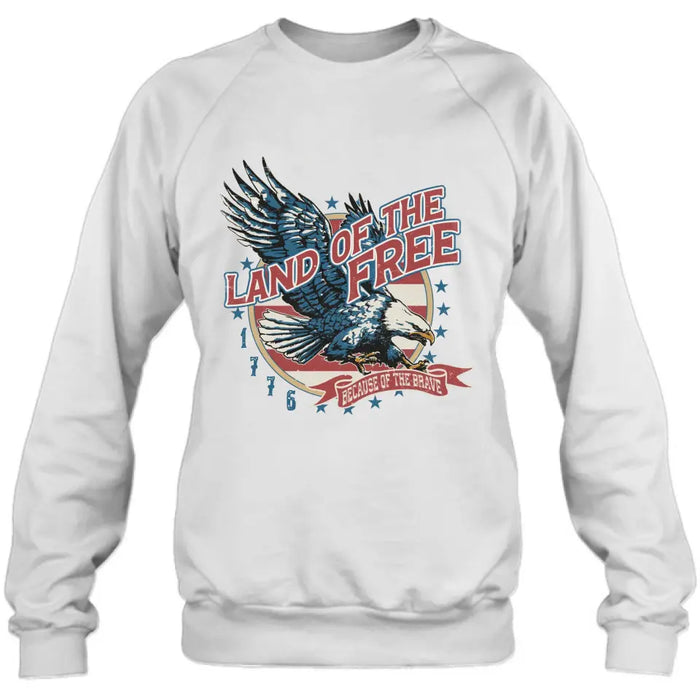 Custom Personalized Veteran Shirt - Father's Day Gift Idea For Veteran - Land Of The Free Because Of The Brave