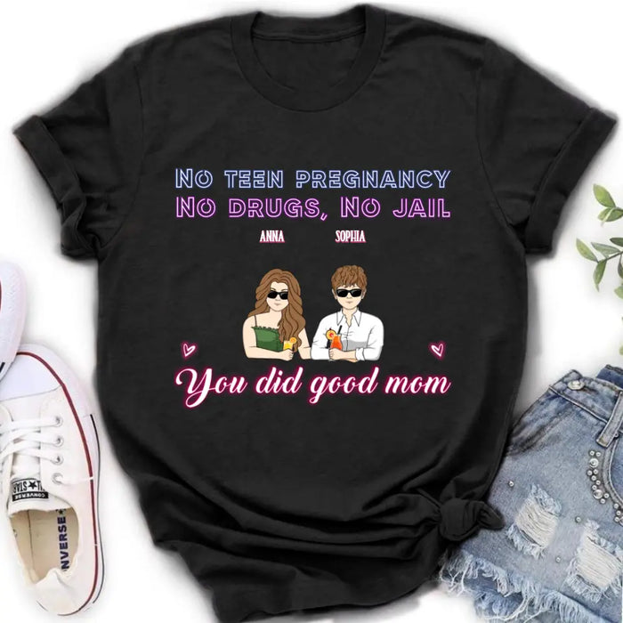 Personalized Good Mom Shirt/ Hoodie - Mother's Day Gift Idea From Daughter/ Son with up to 4 Kids - You Did Good Mom