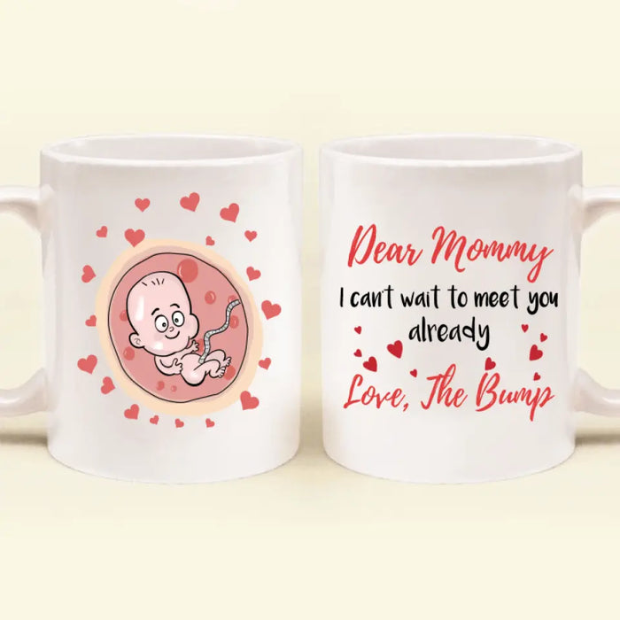 Personalized Baby Bump Mug - Mother's Day Gift for Pregnant Mom - Lots Of Love From Your 2021 Bump, Happy 1st Mother's Day - Mother's Day 2021