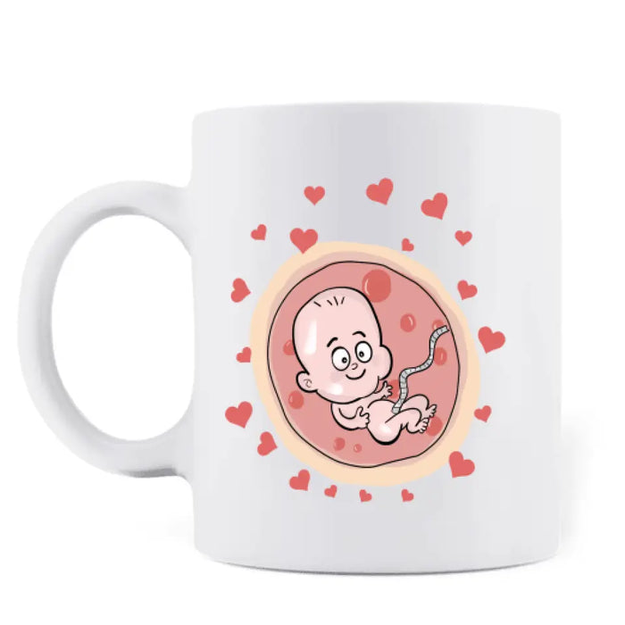 Personalized Baby Bump Mug - Mother's Day Gift for Pregnant Mom - Lots Of Love From Your 2021 Bump, Happy 1st Mother's Day - Mother's Day 2021