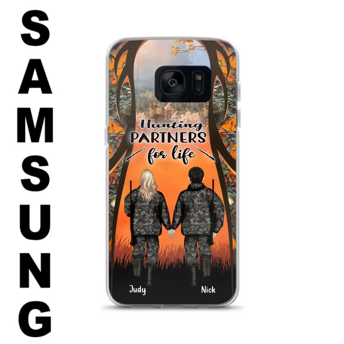 Custom Personalized Hunting Phone Case - Gift Idea For Couple/Hunting Lovers - Hunting Partners For Life - Case for iPhone/Samsung