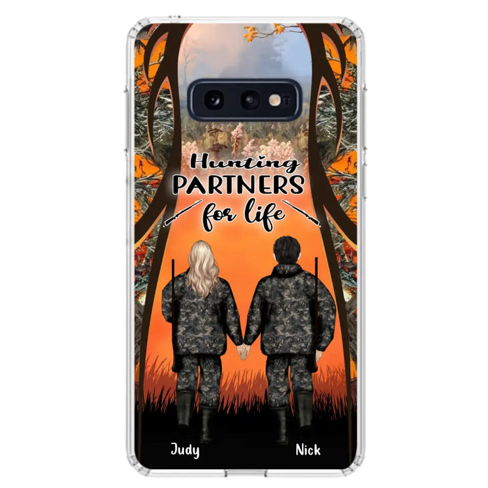 Custom Personalized Hunting Phone Case - Gift Idea For Couple/Hunting Lovers - Hunting Partners For Life - Case for iPhone/Samsung