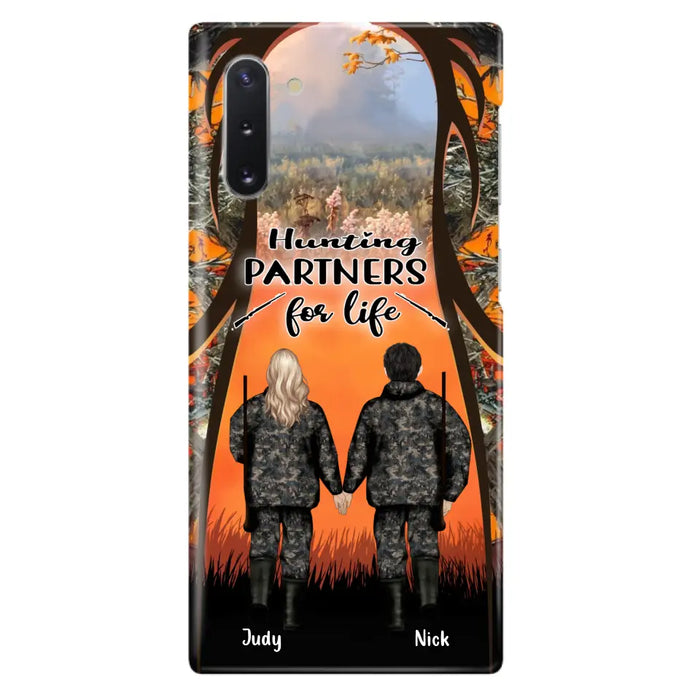 Custom Personalized Hunting Phone Case - Gift Idea For Couple/Hunting Lovers - Hunting Partners For Life - Case for iPhone/Samsung