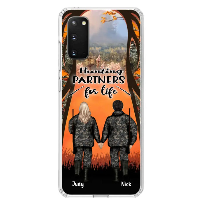 Custom Personalized Hunting Phone Case - Gift Idea For Couple/Hunting Lovers - Hunting Partners For Life - Case for iPhone/Samsung