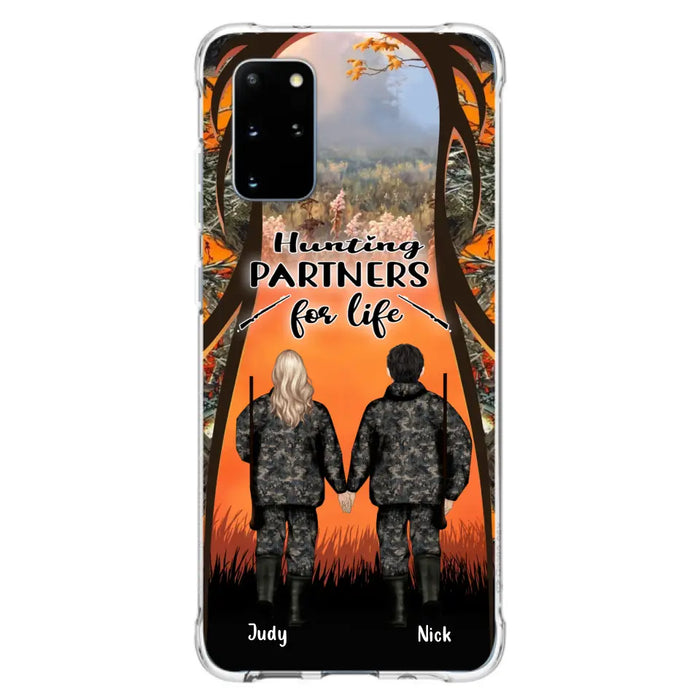 Custom Personalized Hunting Phone Case - Gift Idea For Couple/Hunting Lovers - Hunting Partners For Life - Case for iPhone/Samsung