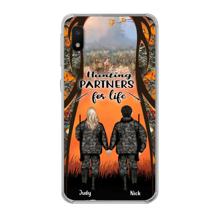 Custom Personalized Hunting Phone Case - Gift Idea For Couple/Hunting Lovers - Hunting Partners For Life - Case for iPhone/Samsung