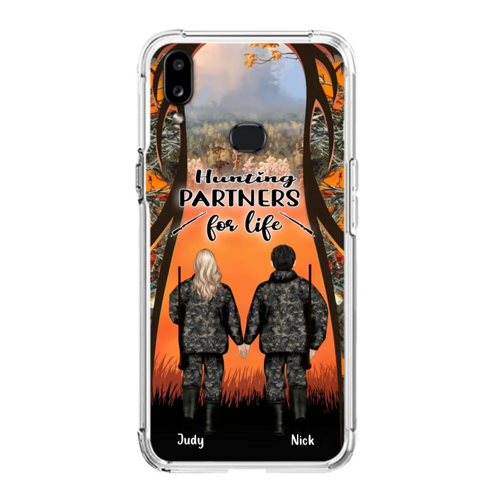 Custom Personalized Hunting Phone Case - Gift Idea For Couple/Hunting Lovers - Hunting Partners For Life - Case for iPhone/Samsung